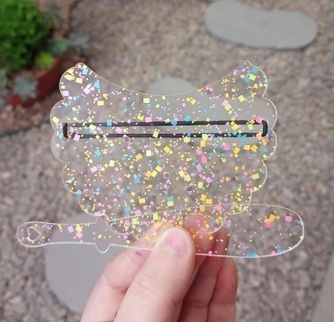 Kit Tapa Cuia 11cm + Espátula " Transparente Festa "