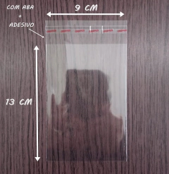 Embalagem com Aba + Adesivo 9cm x 13cm n3 ( 100 Unidades ) - comprar online