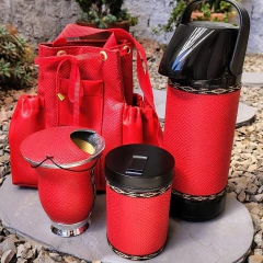 Kit Chimarrão 5 Peças " Escama Vermelho " n4