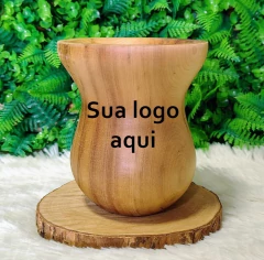 Kit 10 Cuias de Madeira Natural Selada com Gravação Personalizada - comprar online