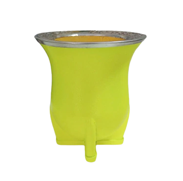 Cuia Porongo Uruguaia Amarelo Neon