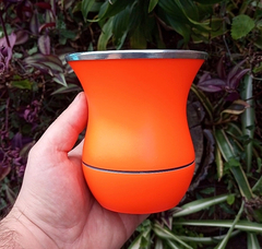 Cuia Bicolor Alumínio " LARANJA NEON FOSCO "
