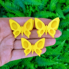 Kit 3 Enfeites Acrílico Borboleta " Amarelo " - comprar online