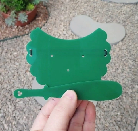 Kit Tapa Cuia 11cm + Espátula " Verde "