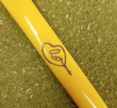 Bomba de Chimarrão Inox com Pintura Especial 23cm Bojo Fixo Amarelo " Nossa Senhora " - comprar online