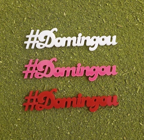 Kit 3 Peças Palavras de Acrílico para Chimarrão " Domingou " n12