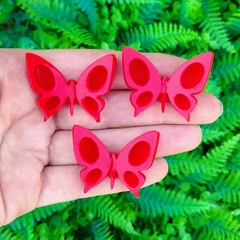 Kit 3 Enfeites Acrílico Borboleta " Vermelho " - comprar online