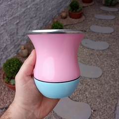 Cuia Bicolor Porongo " Azul BB / Rosa BB "