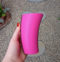 Cuia Guampa para Tererê Forrada " Liso Rosa "