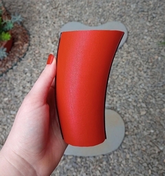 Cuia Guampa para Tererê Forrada " Liso Vermelho "