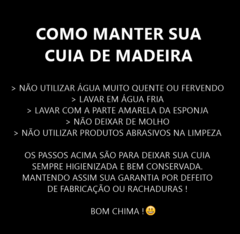 Cuia de Madeira Imbuia Bago Bicolor " Amarelo Neon " - comprar online