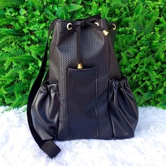 Mateira Slim Premium Couro Sintético " Preto Rattan " 1.8 Litros