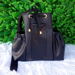 Mateira Slim Premium Couro Sintético " Preto Rattan " 1 Litro