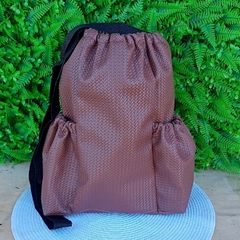 Mateira Slim Couro Sintético " Rattan Chocolate " 1,8 litros