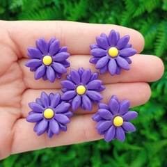Kit 5 Margaridas Biscuit " Roxo "