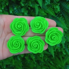Kit 5 Mini Enfeites Rosas " Verde Neon "