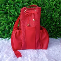 Mateira Slim Premium Couro Sintético " Vermelho Escama " 1.8 Litros