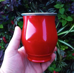 Cuia de Alumínio para Tererê " VERMELHO "