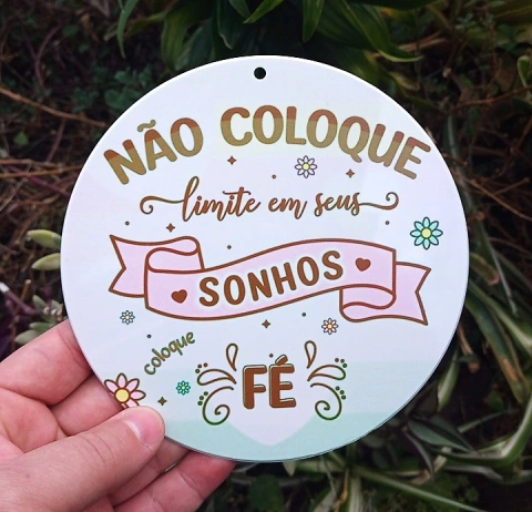 Kit 3 Vira Mates " Não coloque limite nos seus sonhos coloque fé " n84
