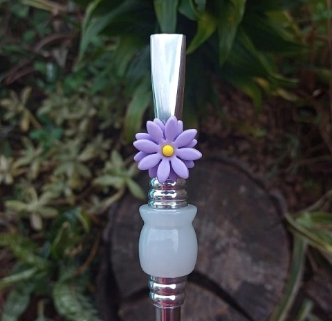 Kit 5 pingentes Biscuit para Bomba " Margarida " Lilás