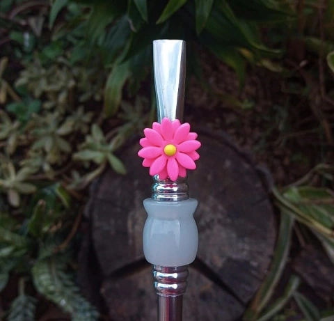 Kit 5 pingentes Biscuit para Bomba " Margarida " Rosa