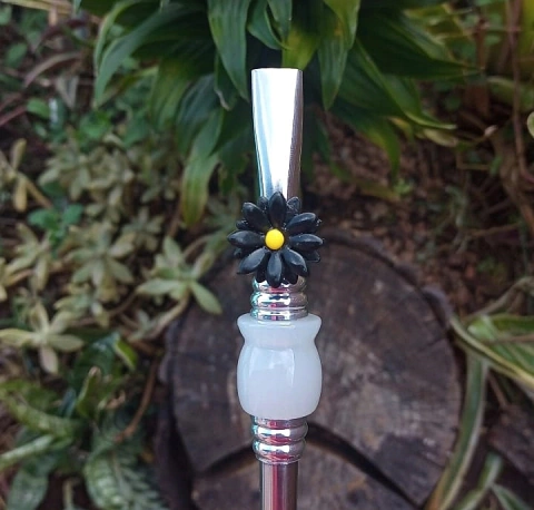 Kit 5 pingentes Biscuit para Bomba " Margarida " Preto