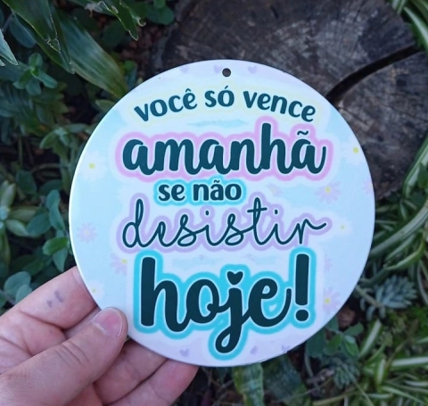 Kit 3 Vira Mates " Você só vence amanhã se não desistir hoje " n55