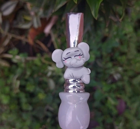 Kit 5 pingentes " Elefante Cinza "