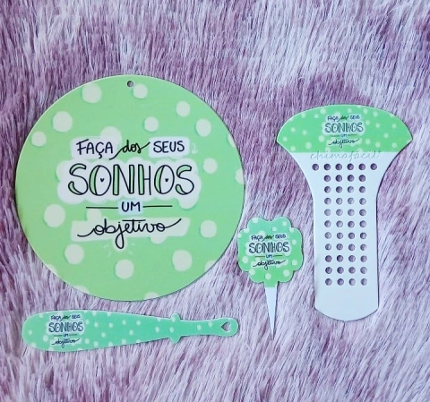 Kit Chima Fácil 4 Peças " Faça dos seus sonhos um objetivo " n23