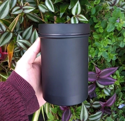 Porta Erva 250gr " Preto Fosco "