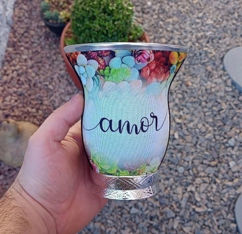 Cuia Baixa Forrada " Amor "