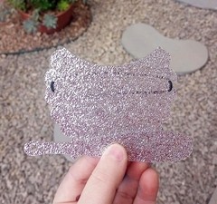 Kit Tapa Cuia 11cm + Espátula " Prata Brilho "