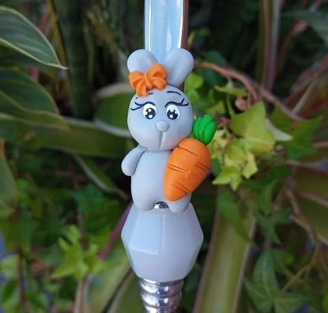 Kit 3 Pingentes Biscuit para Bomba " Coelha Cinza "