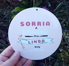Kit 3 Vira Mates " SORRIA A FELICIDADE FICA LINDA EM VOCÊ " n35