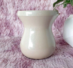 Cuia de Madeira Imbuia Bago " Bege Perolado "