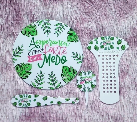 Kit Chima Fácil 4 Peças " A ESPERANÇA É MAIS FORTE QUE O MEDO " n22