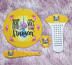 Kit Chima Fácil 4 Peças " QUANDO ACREDITA EM VOCÊ IMPOSSIVEL É NÃO FLORESCER " n28