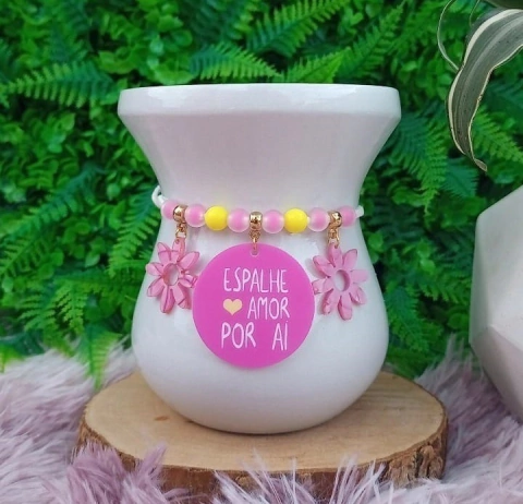 Pulseira de Cuia " Espalhe amor por aí " n93