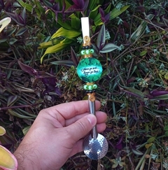 Bomba em Inox Decorada " Nunca foi sorte sempre foi Deus " n26