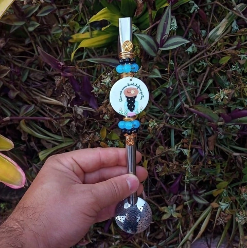 Bomba em Inox Decorada " Que você nunca duvide da força que tem " n37