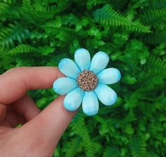 Enfeite de Chimarrão " Flor Grande Azul "