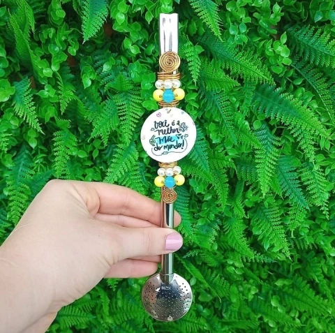 Bomba em Inox Decorada " Você é a melhor mãe do mundo " n101