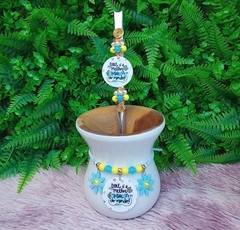 Kit Chimarrão 3 Peças Cuia + Bomba 101 + Pulseira 187 " Você é a melhor mãe do mundo "