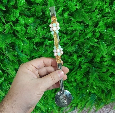 Bomba em Inox Decorada " GRATIDÃO " n115