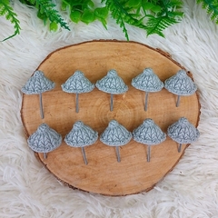 Kit 10 Mini Touca " Cinza "