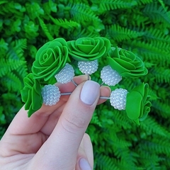 Kit 5 Enfeites de Cuia Rosa Verde Pérola - comprar online