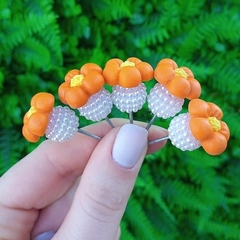 Kit 5 Enfeites de Cuia Florzinha Laranja Pérola - comprar online