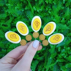 Kit 5 Enfeites de Cuia " Nossa Senhora Aparecida " Placa Amarelo Pérola - comprar online