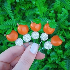 Kit 5 Enfeites de Cuia " Laranja " Pérola