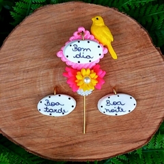 Kit Plaquinhas " Bom Dia , Boa Tarde, Boa Noite "